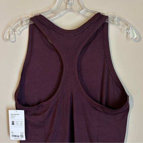 Athleta Maroon “Ease In Rib Tank” Racerback Breathable Workout Top Size Medium - Picture 10 of 16